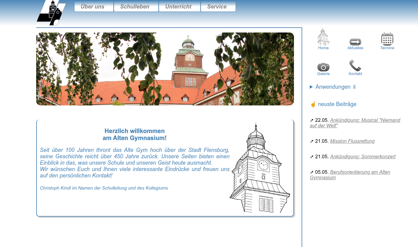 Alte Homepage